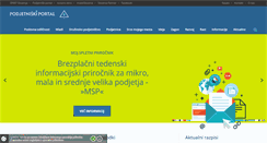 Desktop Screenshot of podjetniski-portal.si